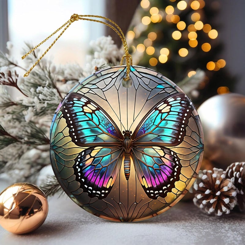 Touber Butterfly Christmas Ornament, Christmas Ornaments for Tree, Christmas Tree Decor, Holiday Ornament - Image 4